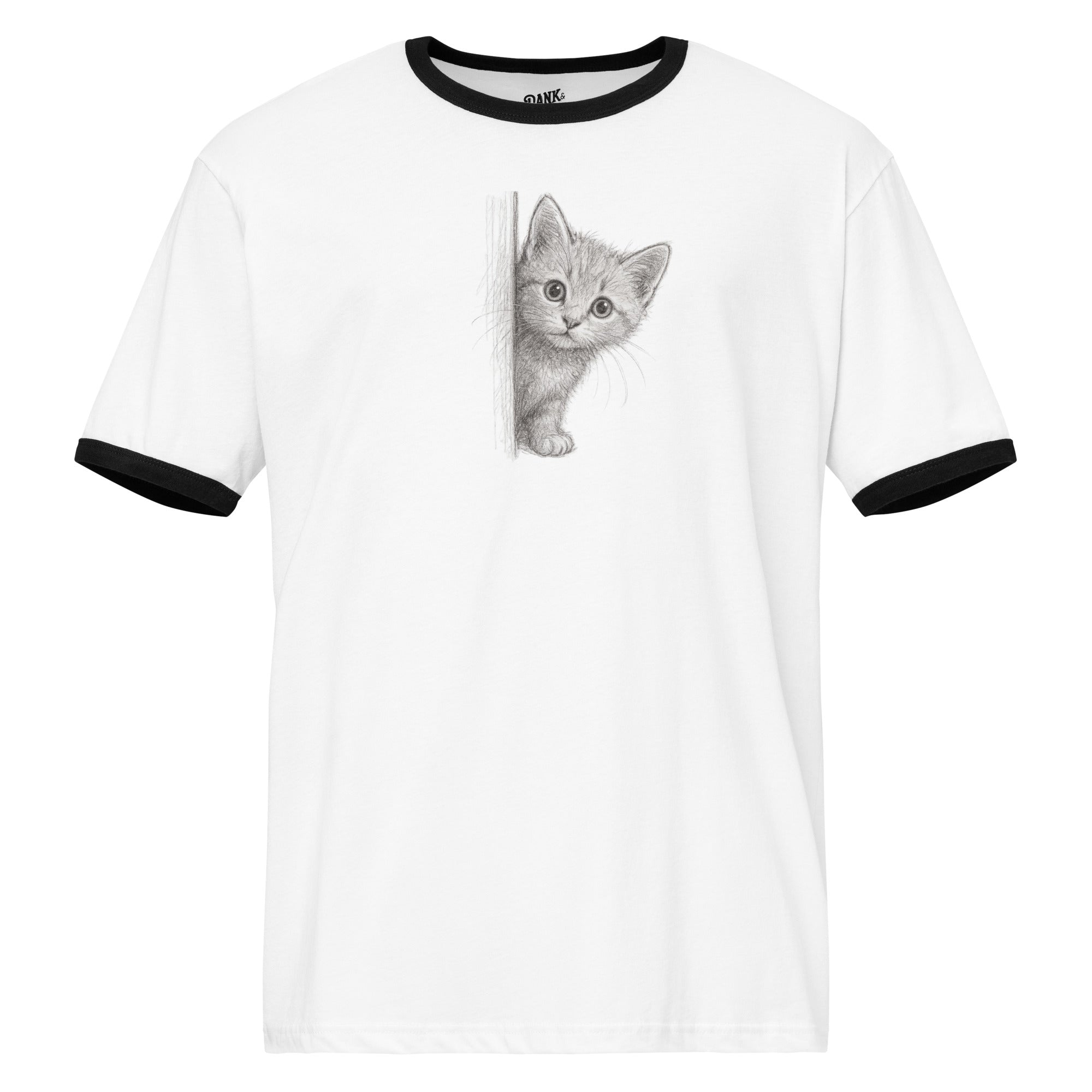 Peek-A-Boo Cat Ringer T-Shirt - No. 4958 – Dank & Cotton